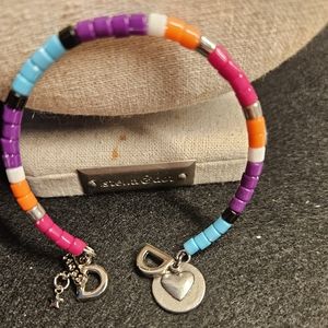 Handmade dance charm memory wire bracelet